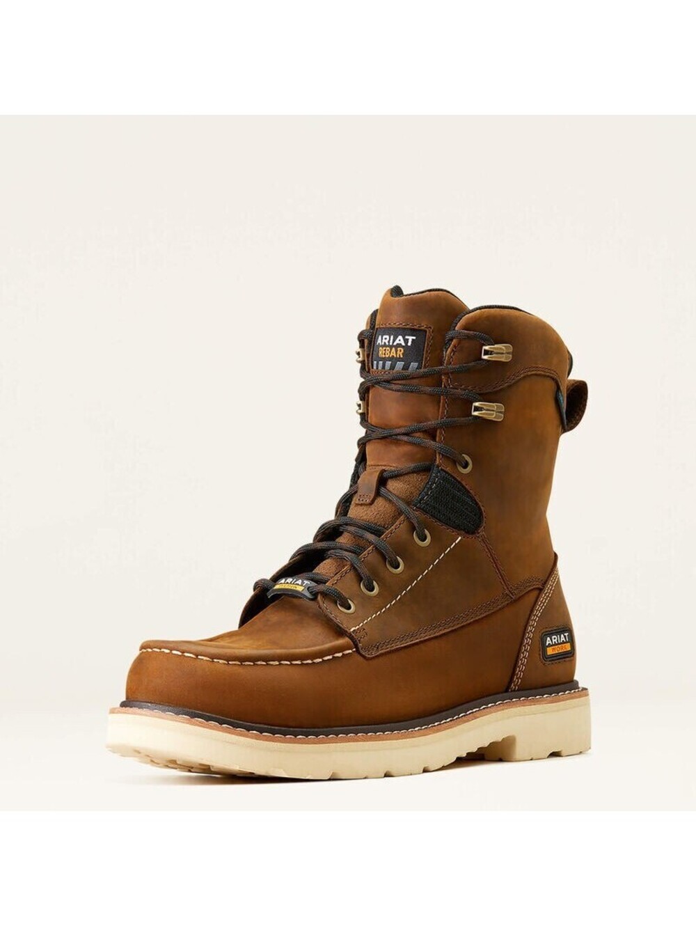 NEW Ariat Rebar Lift 8" H2O Comp Toe Work Boots Men's Size 8.5 Brown, No Box